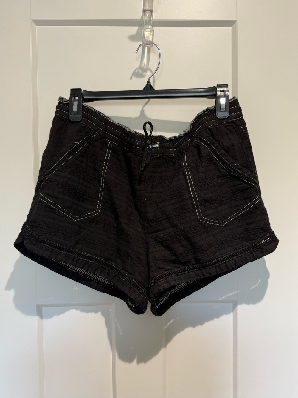 Maurices black cotton shorts with white stitching size large